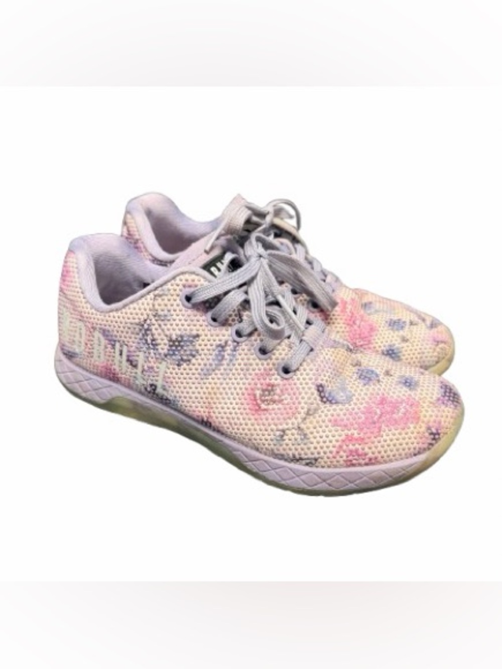 NOBULL Floral Trainer Women’s 7 Pink Blue Multicolor Cross Training Shoes